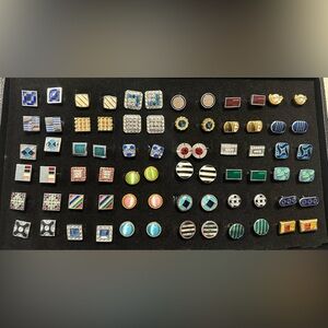 47 CUFF LINKS 15 EACH OR 470 FOR ALL INCLUDING CASE.